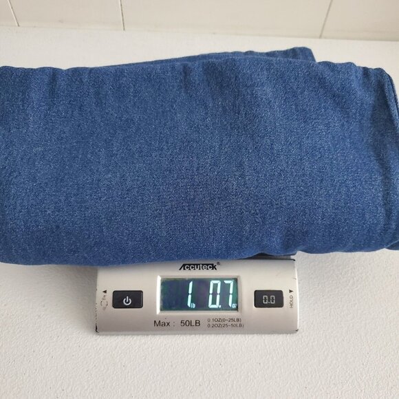 Origianl TY2 Womens Vintage Blue Denim Jumper Dress Size 16 Pockets Maxi Modest - Picture 10 of 10